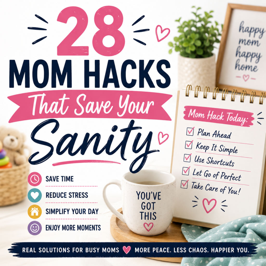 28 Mom Hacks That Save Your Sanity